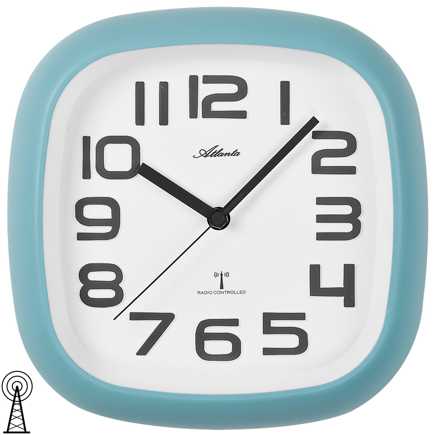 funk wanduhr quadratisch