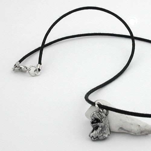 Halskette Anhänger Zinn Adlerkopf 45cm