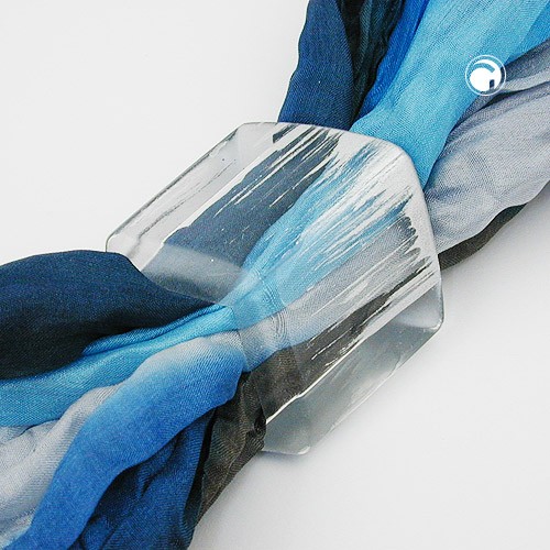 Tuchring Sechseck kristall-silber