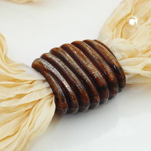 Tuchperle Spirale braun