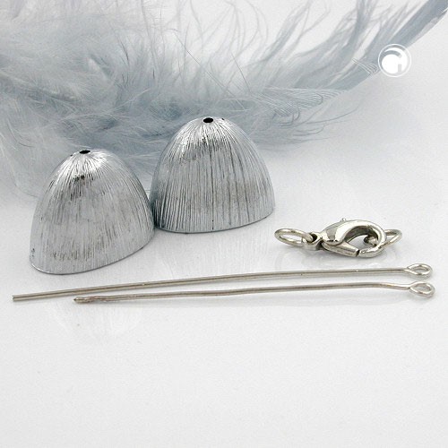 Verschluß-Set groß altsilber