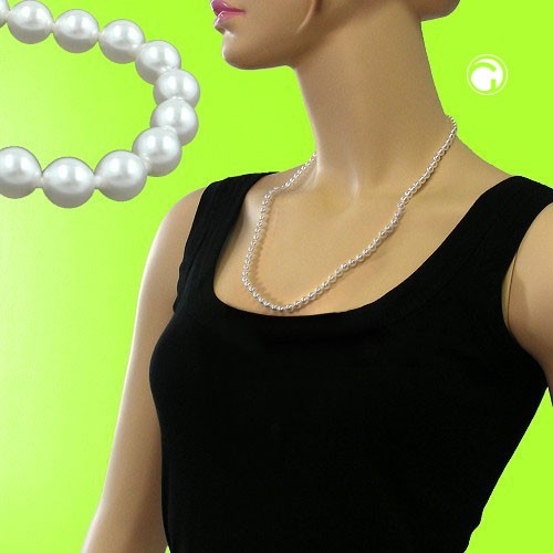 Collier Halskette 60 Glasperlen WW geknotet 60cm
