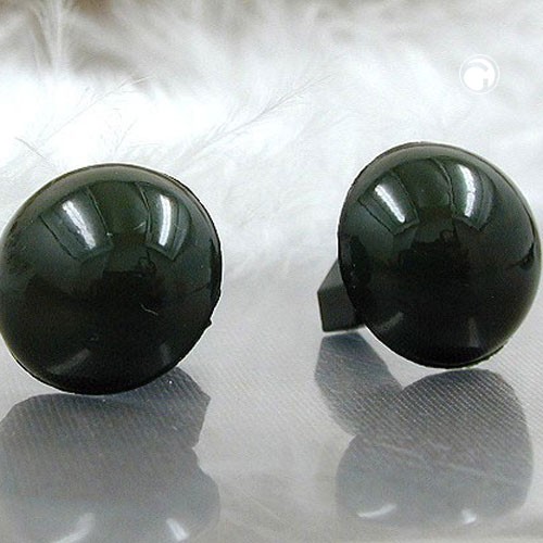 Ohrstecker Vollplastik oliv gewölbt