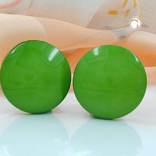 Ohrring 24 grün glänzend Vollplastik