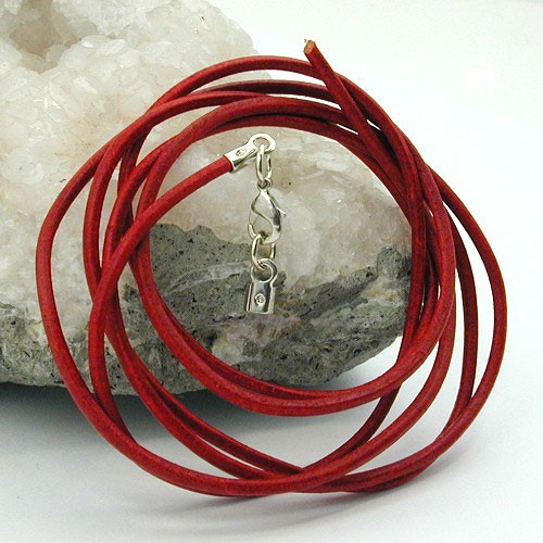 Band Leder rot 1x Verschluss si