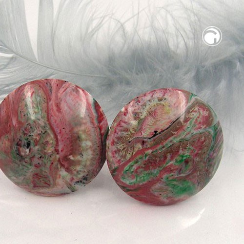 Ohrring 30mm rot-grün-weiß