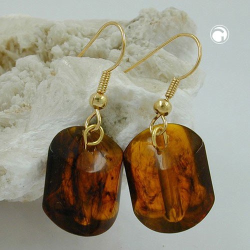 Ohrhaken Schrägperle schildpatt