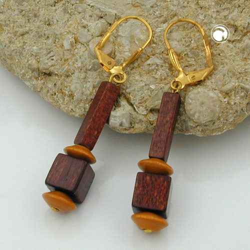 Ohrring Holz dunkel