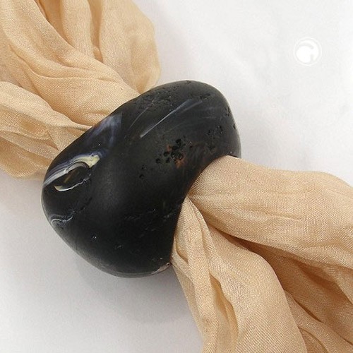 Tuchperle 33 schwarz-farbig-marmoriert