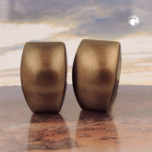 Ohrring Trapez plexi altmessing-schwarz