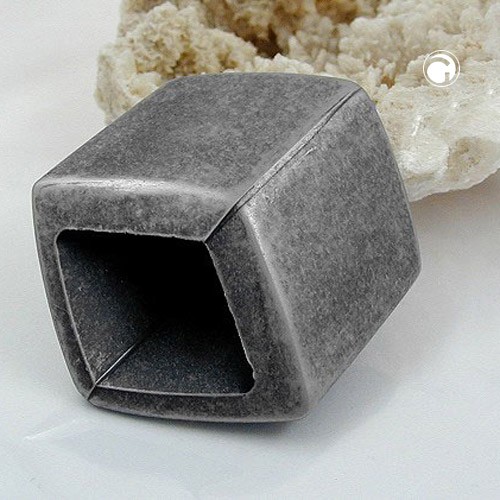 Tuchring Sechseck altsilber-Plexi