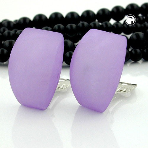 Ohrring Trapez hell-lila-marmoriert-matt