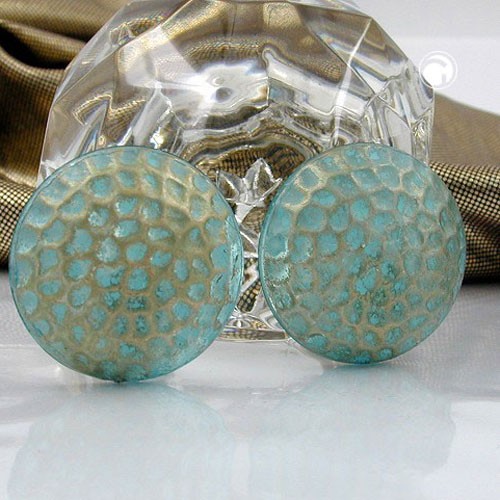 Ohrring türkis matt Struktur