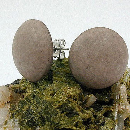 Ohrstecker grau matt