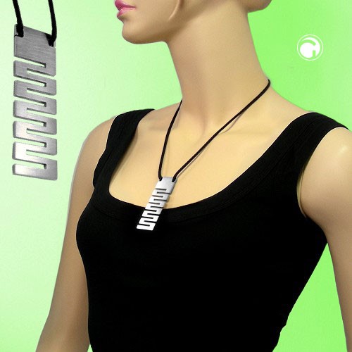 Collier Halskette Edelstahl Sägemuster 60cm