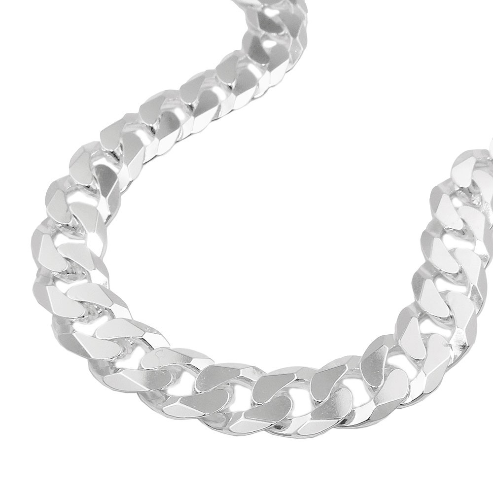 Kette flache Panzerkette 925 Silber 50cm