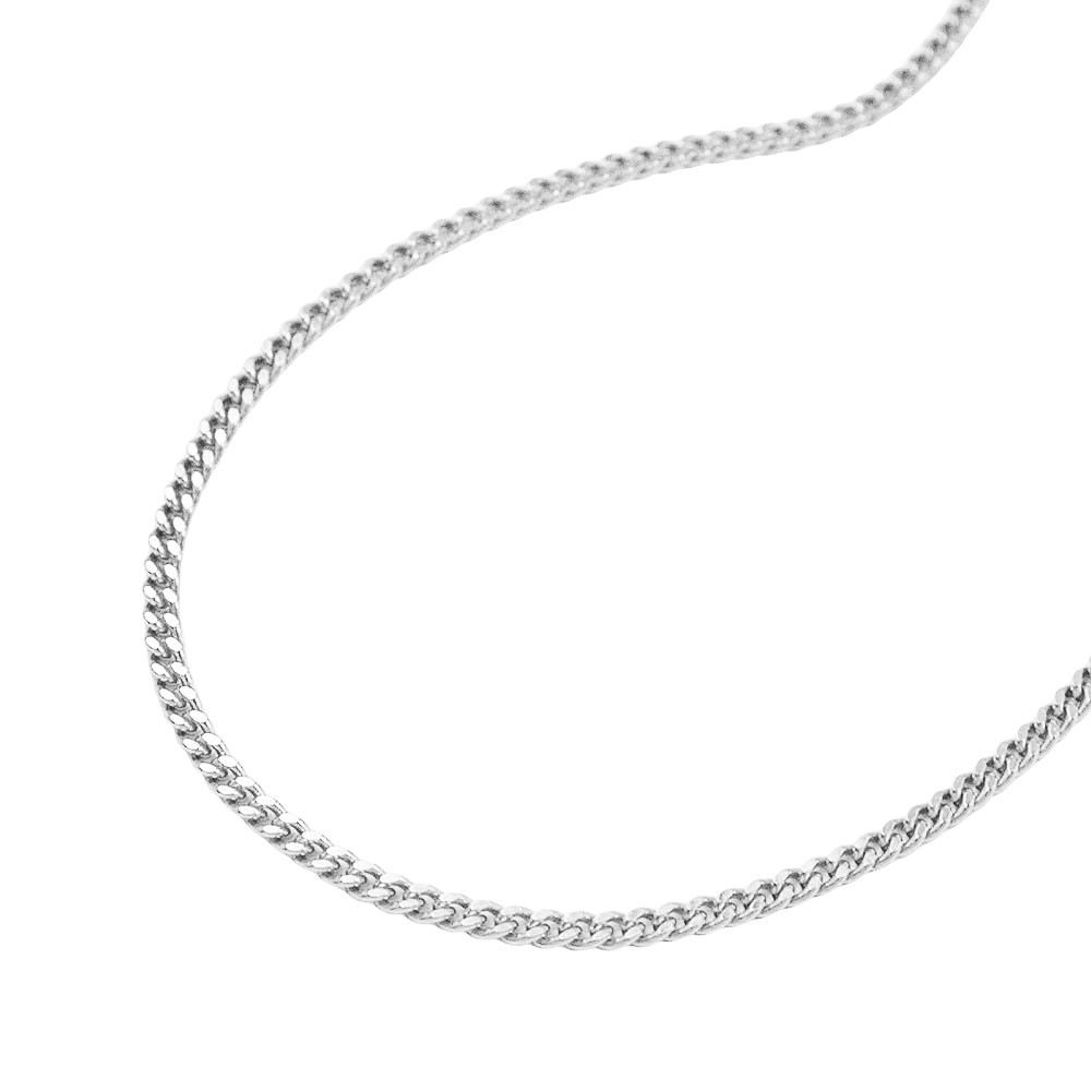 Halskette Panzer 2x diamantiert 925 Sterlingsilber 50cm