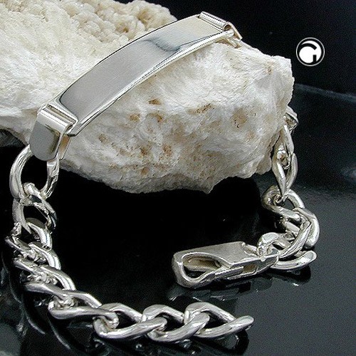 Schildband Armband Weitpanzer 925 Sterlingsilber 20cm