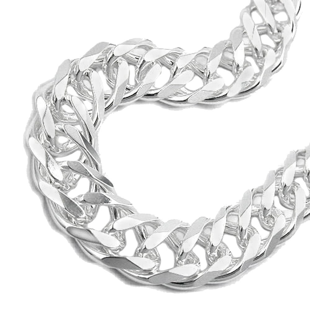 Armband 11mm Zwillingspanzer 925 Sterlingsilber