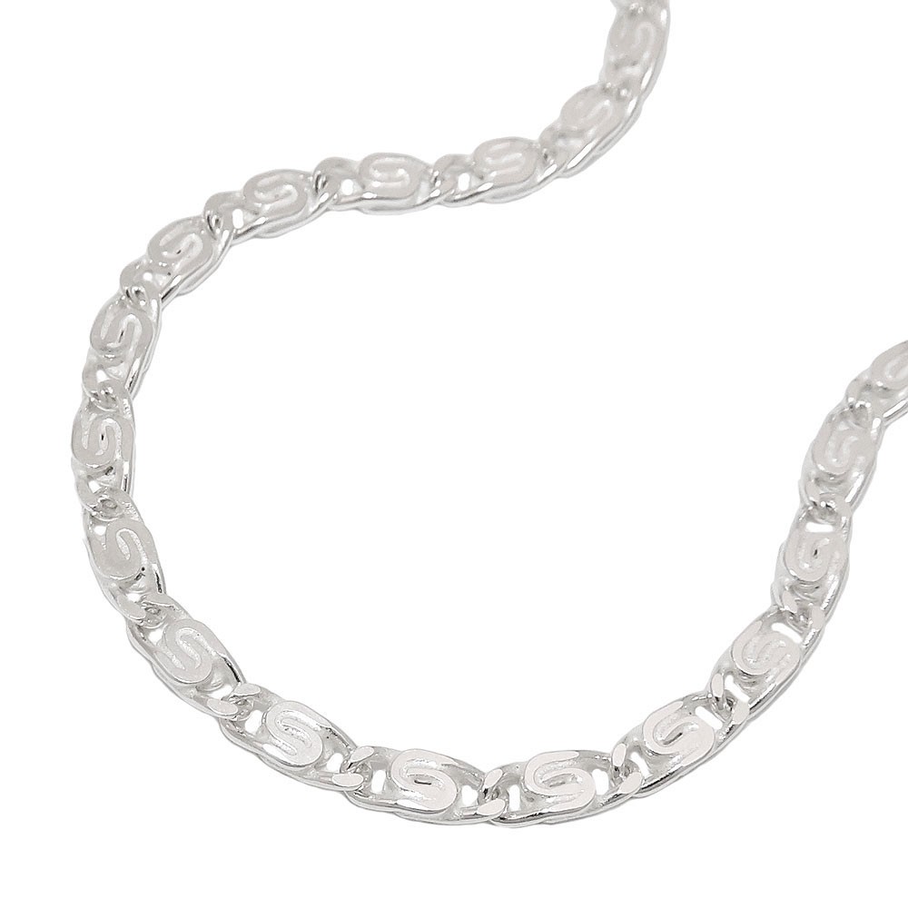 Halskette S-Panzer diamantiert 925 Sterlingsilber 55cm