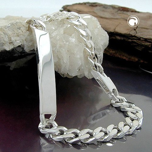 Schildband Armband Panzer 925 Sterlingsilber