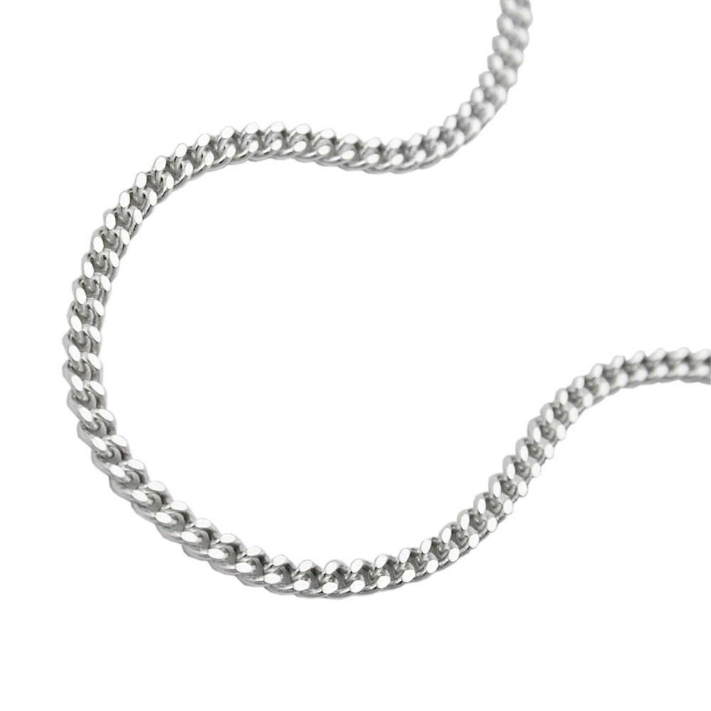 Halskette Panzer 2x diamantiert 925 Sterlingsilber 38cm