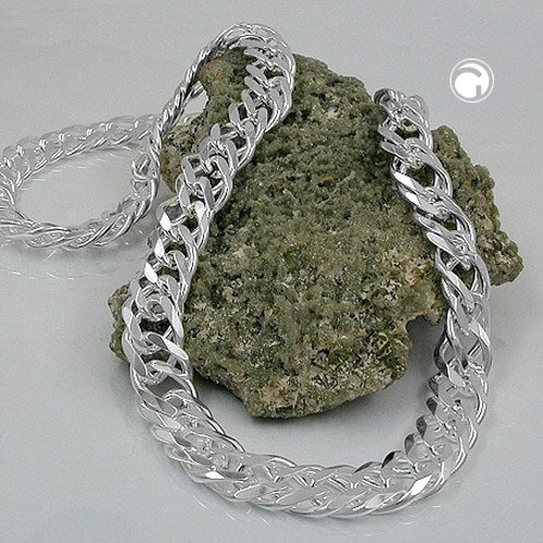 Armband 11mm Zwillingspanzer 925 Sterlingsilber