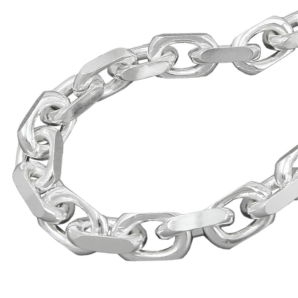 Kette Ankerkette 4x diamantiert 925 Silber 60cm
