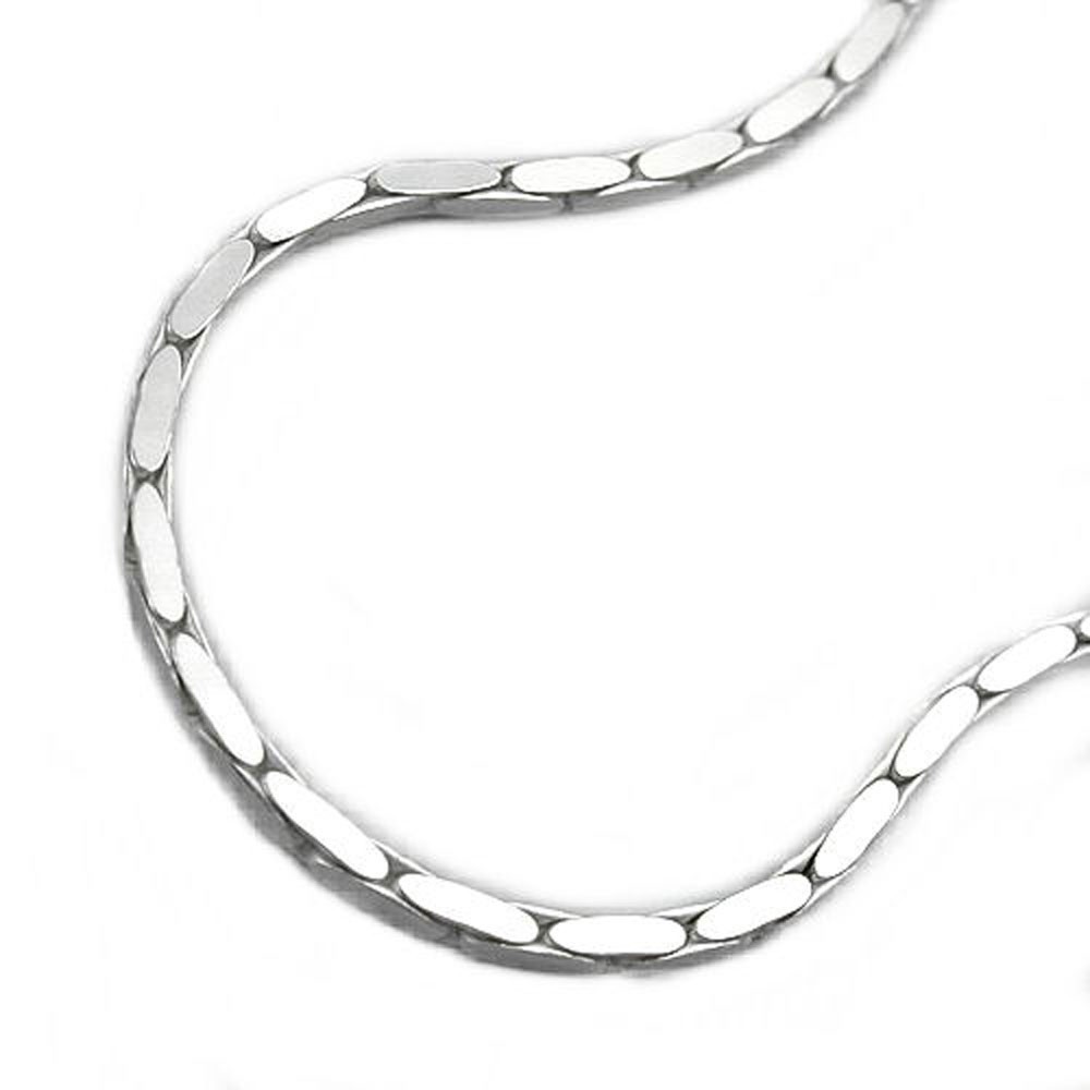 Halskette Kobra 4x diamantiert 925 Sterlingsilber 42cm