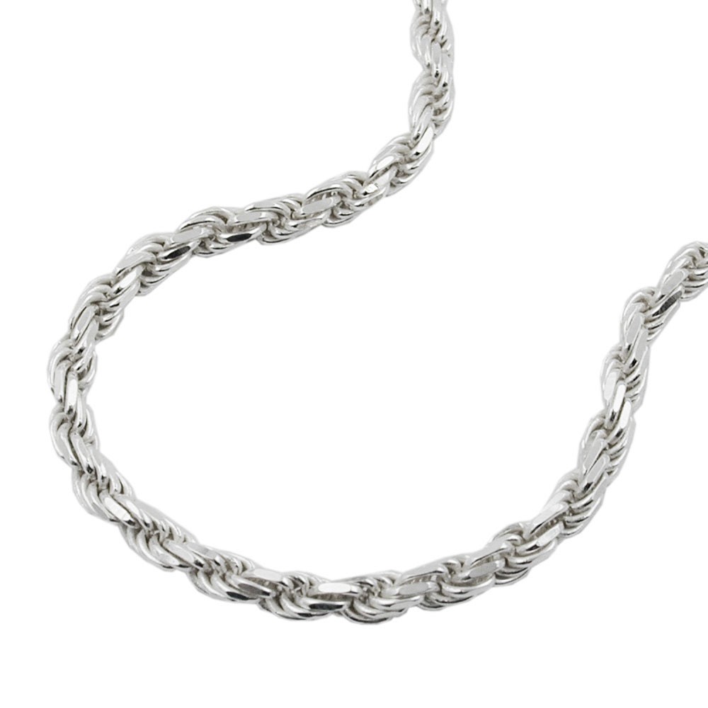 Halskette Kordel diamantiert 925 Sterlingsilber 42cm
