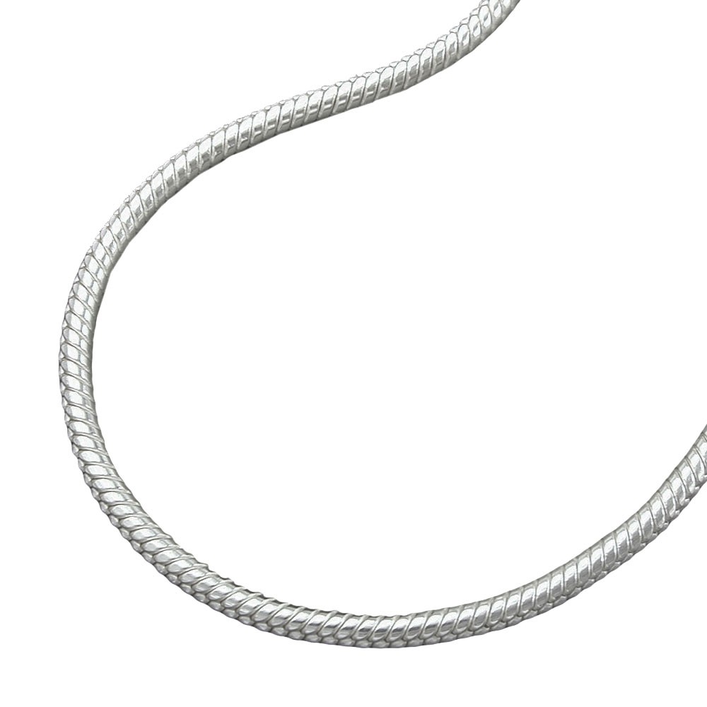 Halskette Schlange 13mm rund 925 Sterlingsilber 50cm