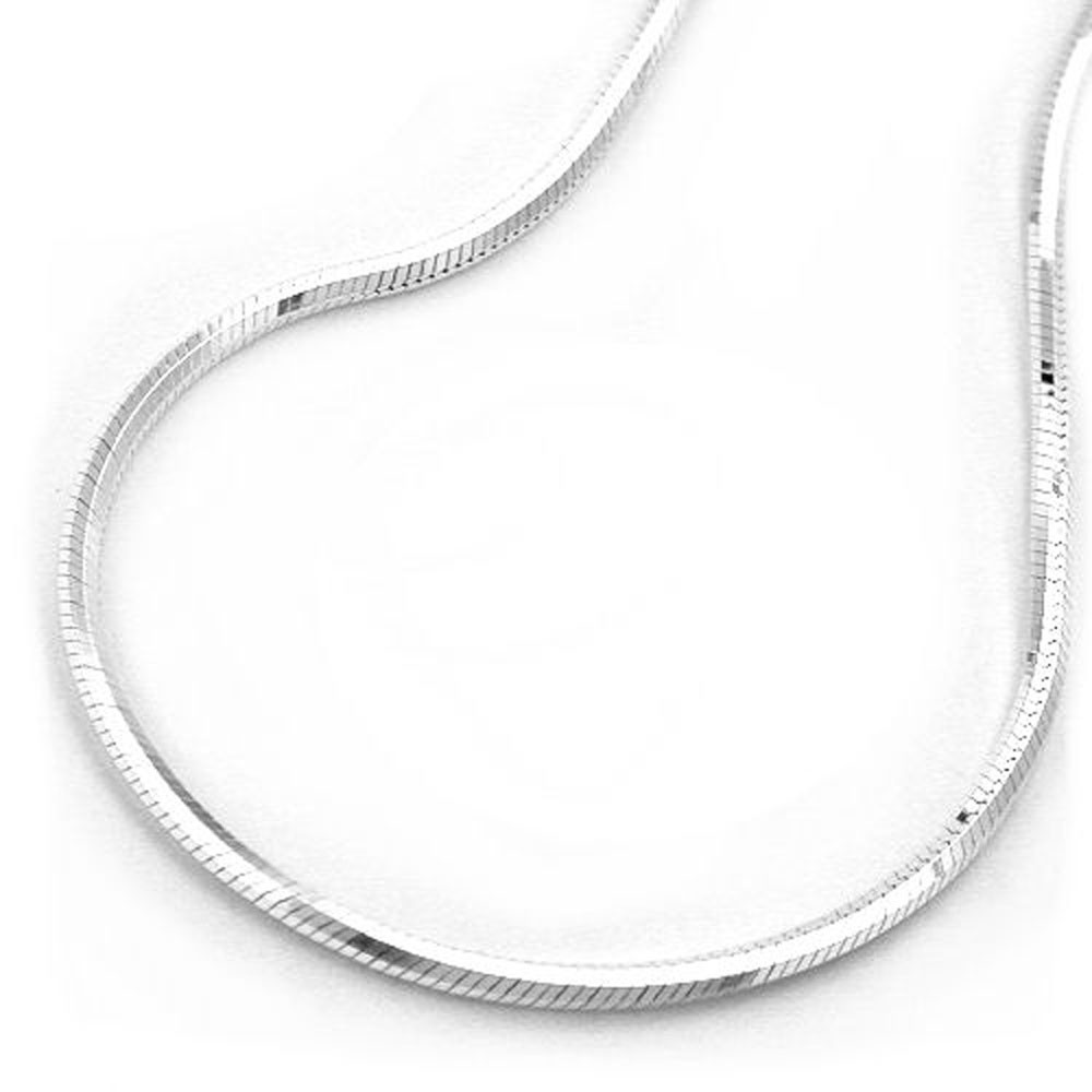 Halskette Schlange 5kant diamantiert 925 Sterlingsilber 45cm
