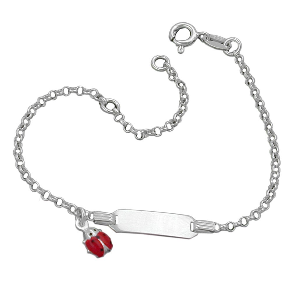 Schildband Anker Marienkäfer 925 Sterlingsilber