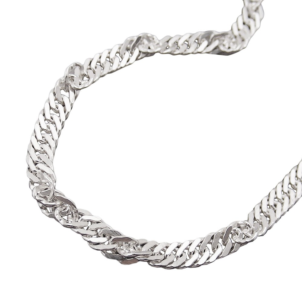 Halskette Singapur diamantiert 925 Sterlingsilber 60cm