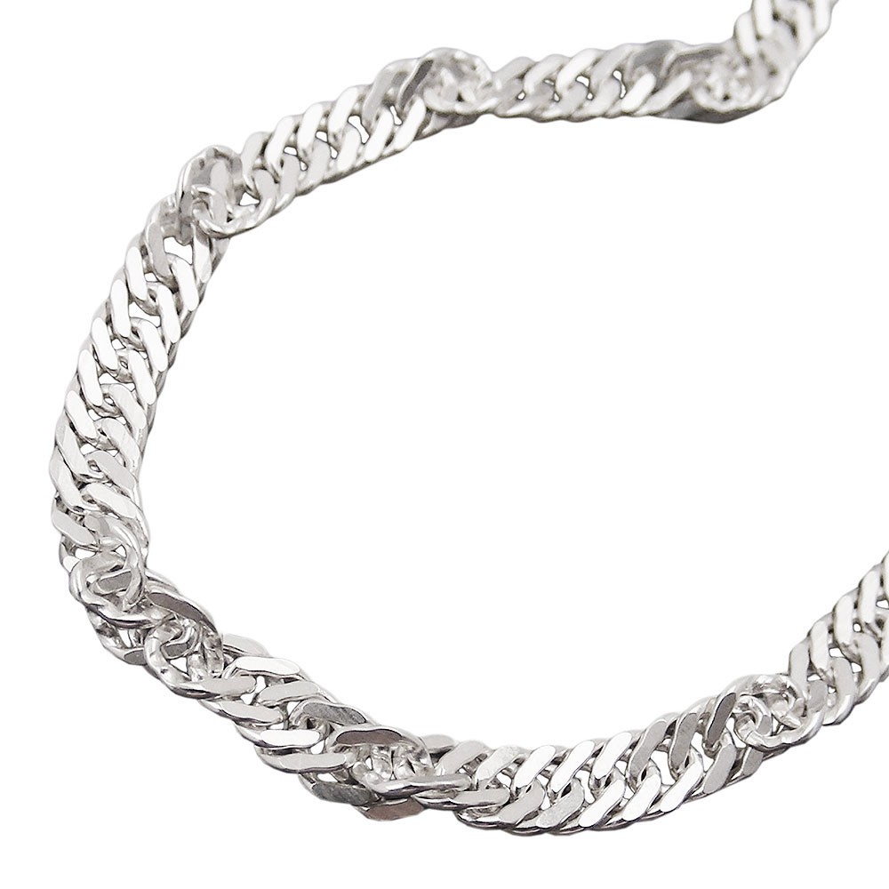 Halskette Singapur diamantiert 925 Sterlingsilber 60cm