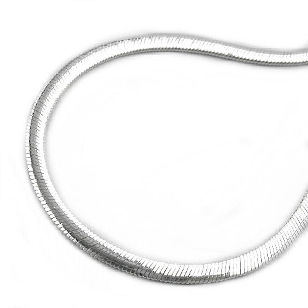 Halskette 25mm Schlange-flach 925 Sterlingsilber 50cm