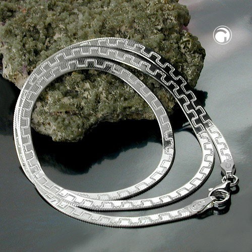 Collier Halskette Schlange flach 925 Sterlingsilber 42cm