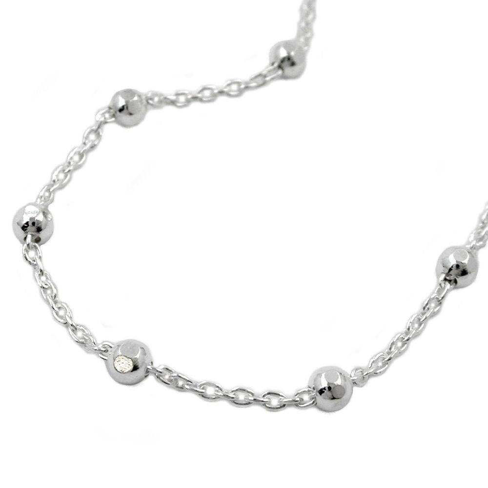 Halskette Halskette mit Kugeln 925 Sterlingsilber 36cm