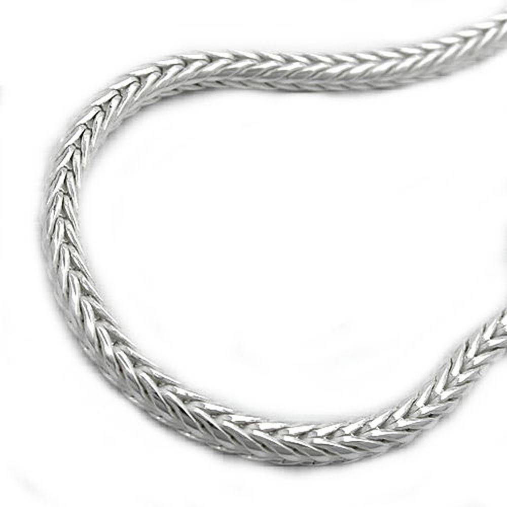 Halskette Fuchsschwanz rund 925 Sterlingsilber 60cm