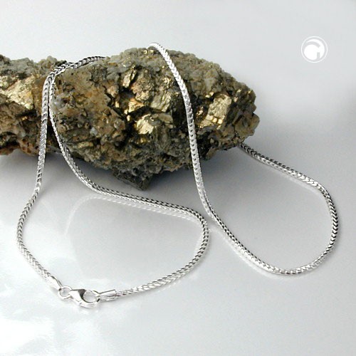 Halskette Fuchsschwanz vierkant 925 Sterlingsilber 50cm