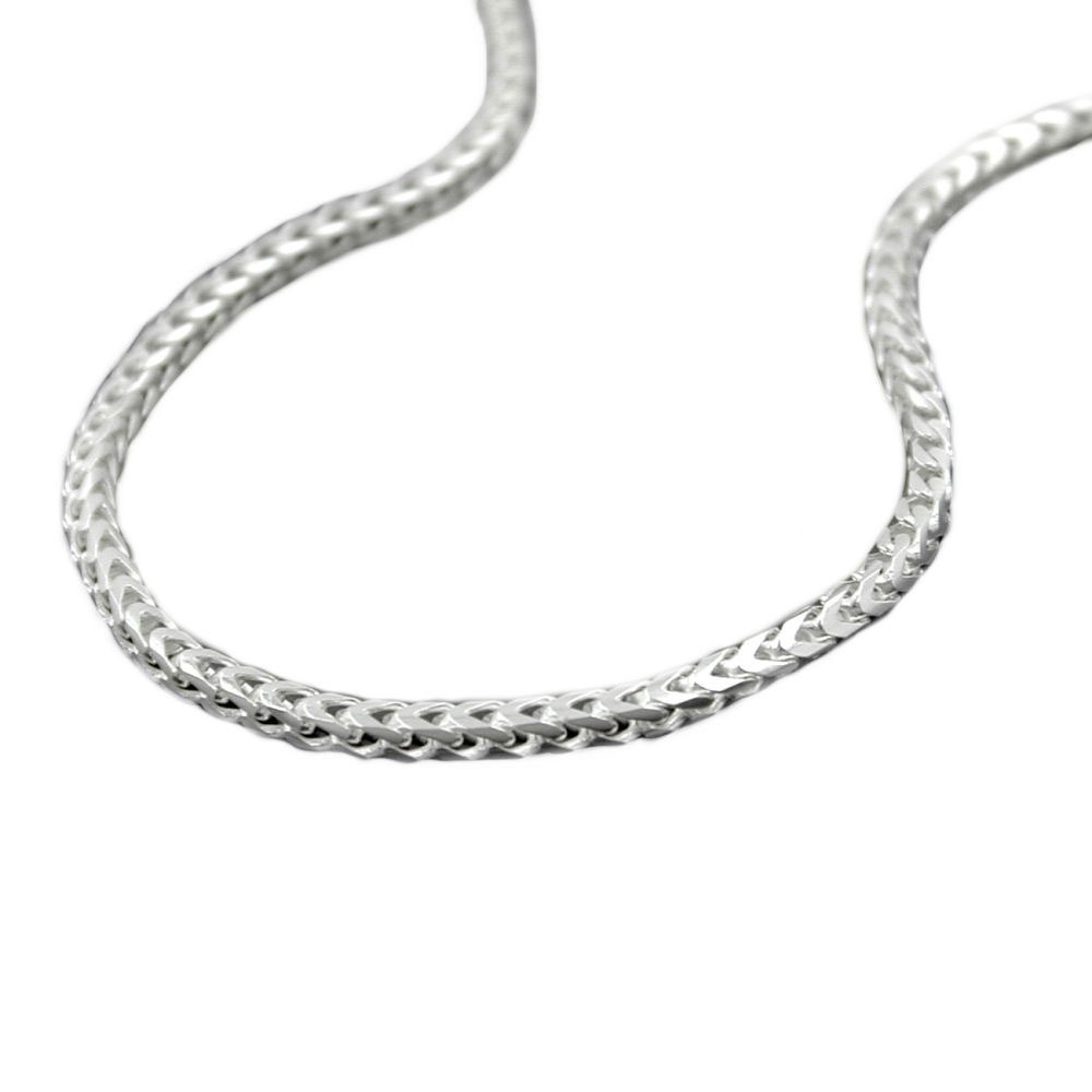 Halskette Fuchsschwanz vierkant 925 Sterlingsilber 45cm