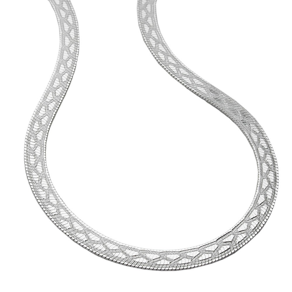 Collier Halskette Schlange flach 925 Sterlingsilber 50cm