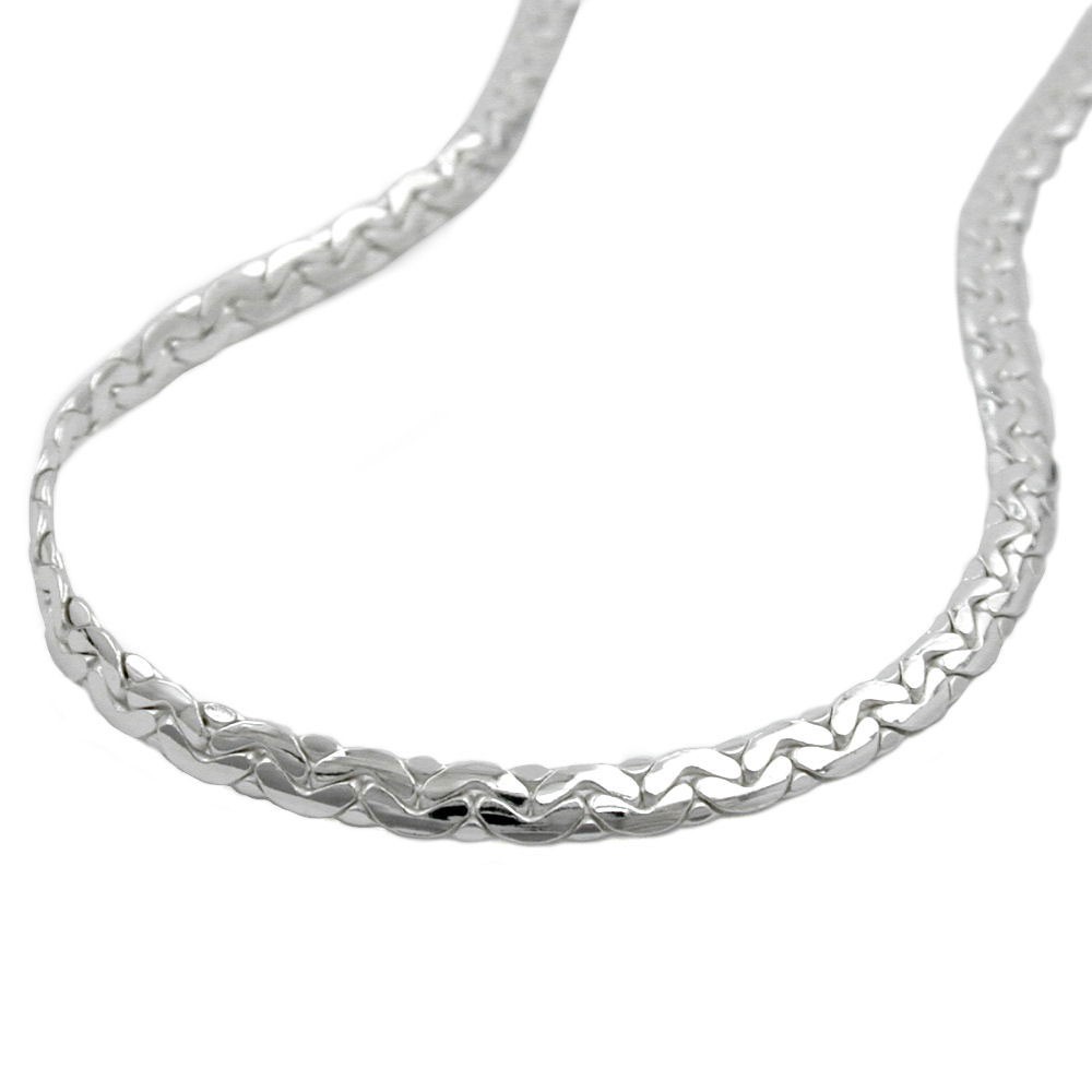 Collier Halskette Anker oval gedrückt 925 Sterlingsilber 42cm