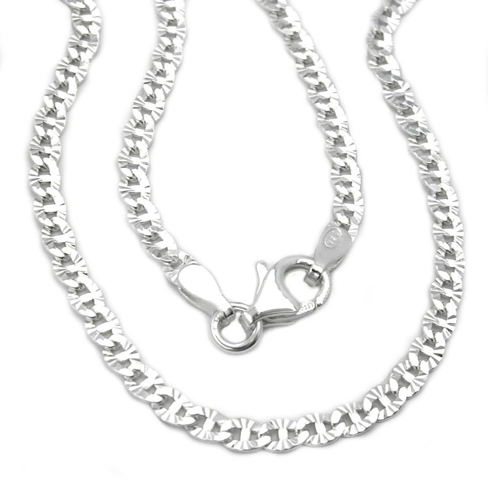 Collier Halskette Fantasie diamantiert 925 Sterlingsilber 45cm