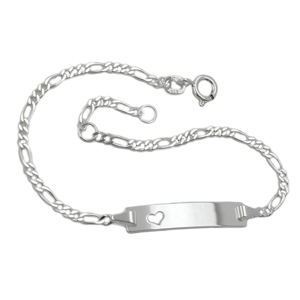 Schildband mit Herz 925 Sterlingsilber