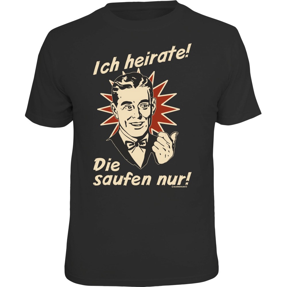 Fun T-Shirt - ich heirate retro