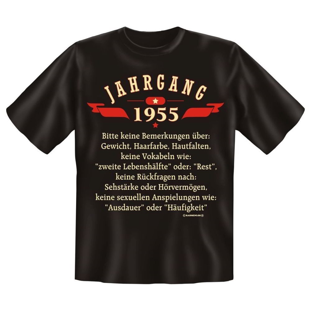 Fun T-Shirt Jahrgang 1955 Keine Bemerkungen über