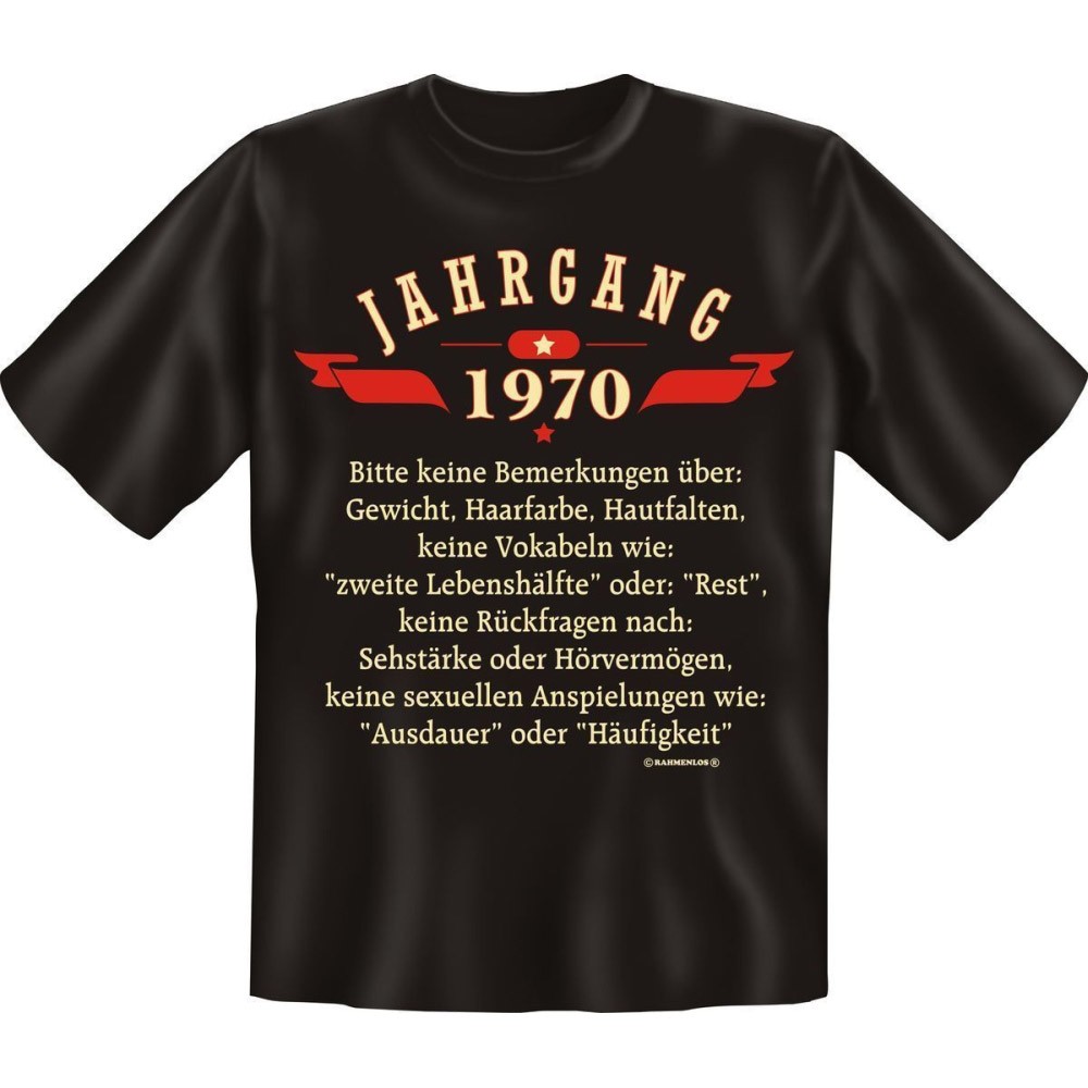 Fun T-Shirt - Jahrgang 70