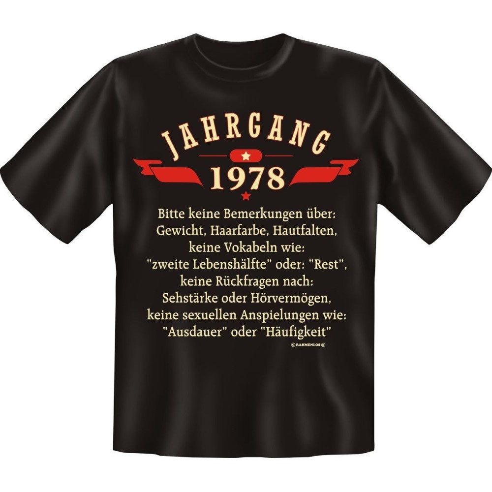 Fun T-Shirt - Jahrgang 78