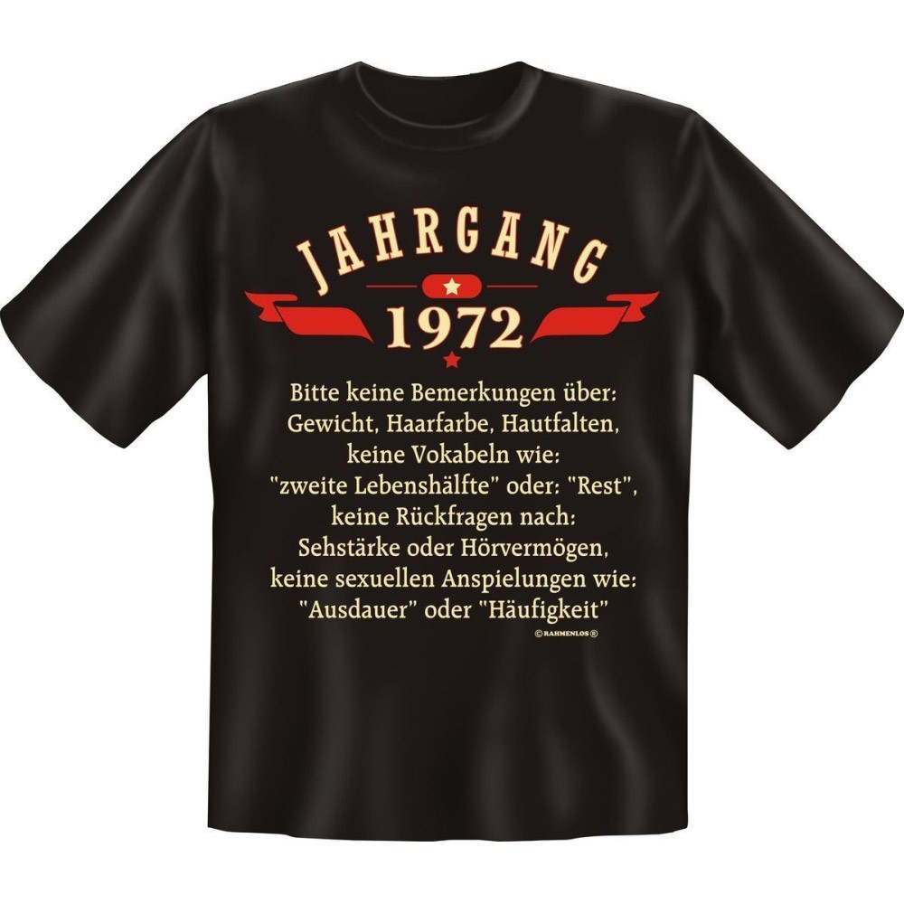 Fun T-Shirt - Jahrgang 72